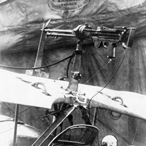 Nieuport plane with Lewis gun, WW1
