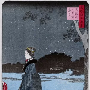 Night Scene - Matsuchiyama Hill and Sanya Canal by Hiroshige