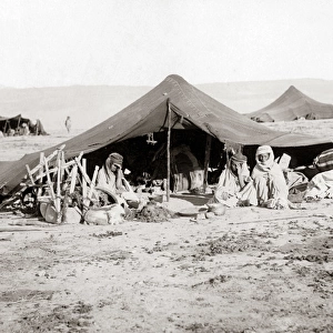Nomad camp, Algerian Sahara, circa 1890