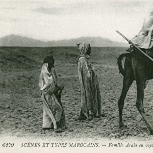 Nomadic Arab Family with Camel - Morocco