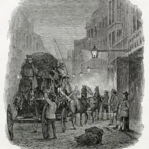 Norfolk Coach outside Leadenhall Market, London 1845 Norfolk Coach outside Leadenhall Market, London 1845