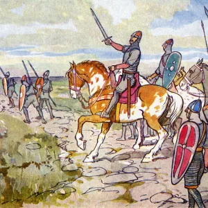 Normans attacking Hereward the Wakes refuge