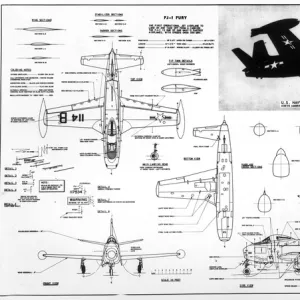 North American FJ-1 Fury plans