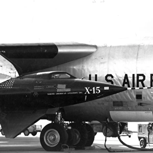 North American X-15 under its Boeing B-52B mothership