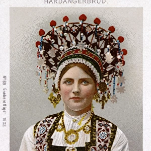 Norwegian Bride from Hardanger in Tradtional Costume