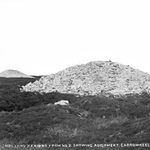 Nos. I. and 2. Cairns, from No. 2, Showing Alignment, Carrowke