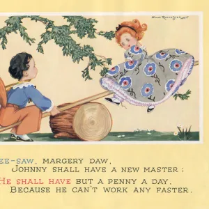 The nursery rhyme, See-saw, Margery Daw