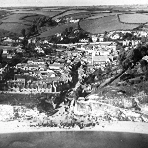 O E Simmonds aerial view of Beer Devon