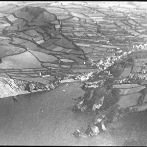 O E Simmonds aerial view of Combe Martin Devon