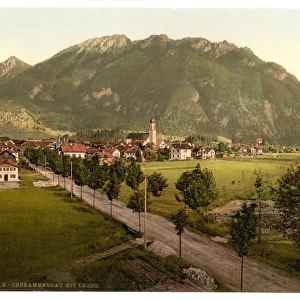 Oberammergau with Laber, Upper Bavaria, Germany