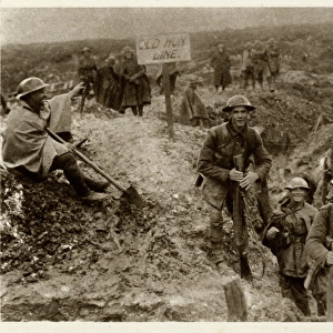 Occupying German position in the Somme area 1917
