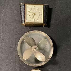 Ocean Liners - clock, propeller ashtray and compact