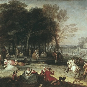 OCTAVIEN, Fran篩s (1682-1740). Fair at Bezons