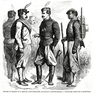 Officer and Soldiers at Fort-de-France