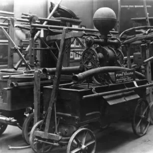 Old fire engine in a museum