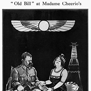 Old Bill at Madame Cheerios, by Bairnsfather