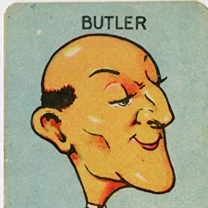 Old Maid card - Butler