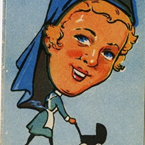 Old Maid card - Nanny