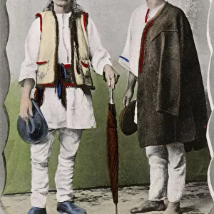 An old man and a young man from Bukovina