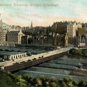 Old Town & Waverley Bridge, Edinburgh, Midlothian