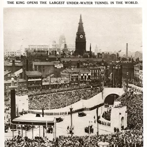 Opening Mersey Tunnel, Liverpool with Birkenhead 1934