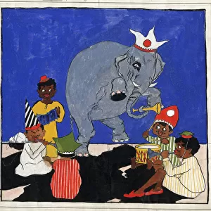 Original Artwork - Fantasy scene with dancing elephant