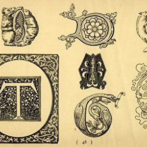 Ornate alphabet patterns
