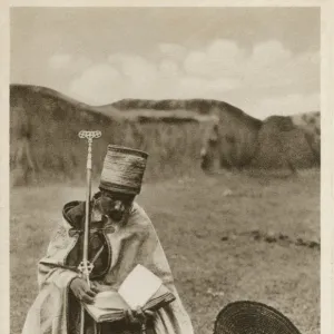 Othodox Christian Priest in Ethiopia, possibly in Axum