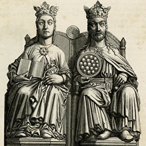 Otto I, Holy Roman Emperor with his wife Edith