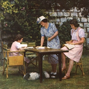 Outdoor study for Princess Elizabeth and Margaret