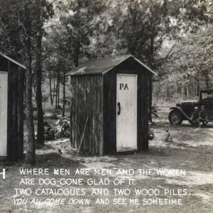 His and Hers outhouses, Florida, USA