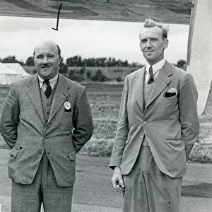 P. J. Field Richards, Avro test pilot, left, and W. G. N. ?