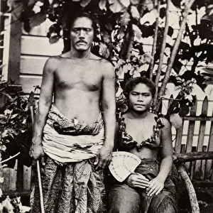 Pacific Islands, Oceania: portait of a couple