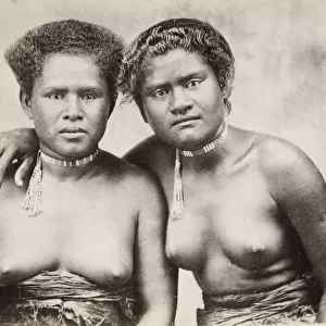 Pacific Islands, Oceania: portrait of two women