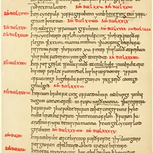 Page from the Anglo-Saxon Chronicle