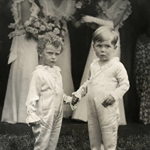 Page boys at a 1930s wedding