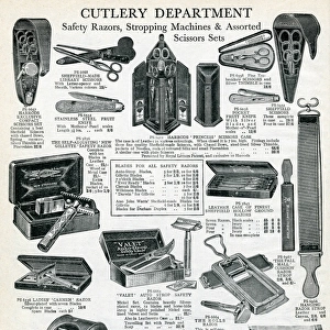 Page from catalogue of Safety razors 1929