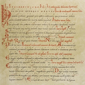 Page from the Easter liturgy, in Latin
