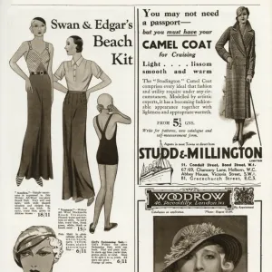 Page of fashion adverts 1933