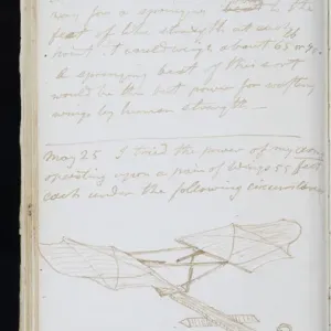 Page from the original notebook of George Cayley Page from the original notebook of George Cayley