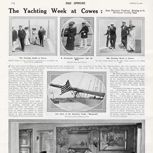 A page from The Sphere reporting on yachting at Cowes in 1910