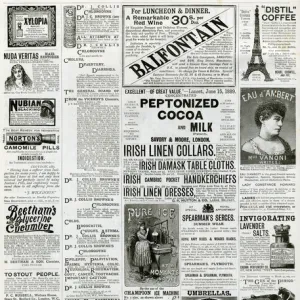 Page of Victorian adverts 1889