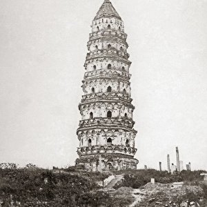Pagoda, Soochow (Suzhou) China, circa 1880s