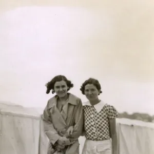 Paignton, Devon - Two young women at the seaside