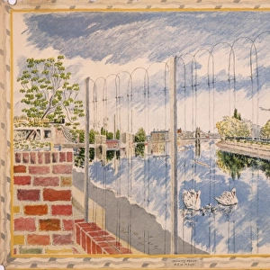 Painting of Chiswick Reach, West London