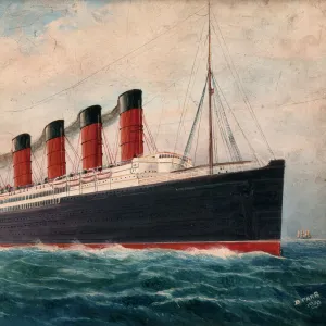 Painting of the Lusitania