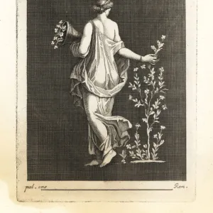 Painting of the nymph Chloris or Flora, wife of Zephyrus