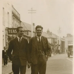 Pair of jolly young chaps off to the pub in Littlehampton