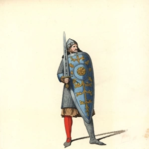 The paladin Roland, from the Song of Roland, 13th century
