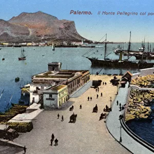Palermo, Sicily, Italy - Monte Pellegrino and the port